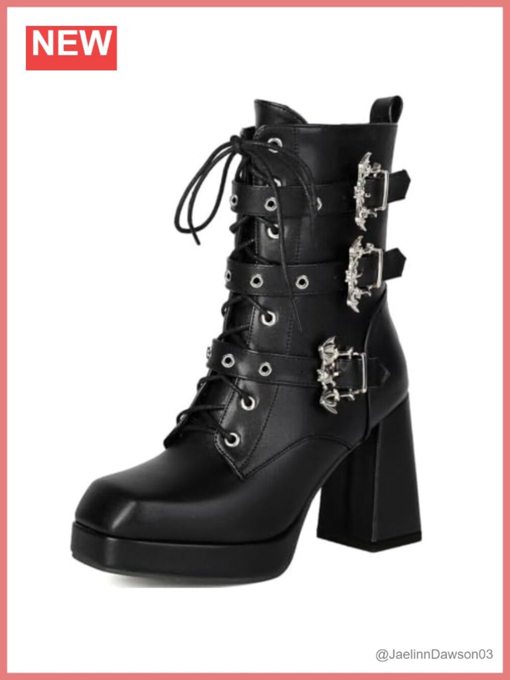 Women's Platform Combat Boots with Jumbo Cord